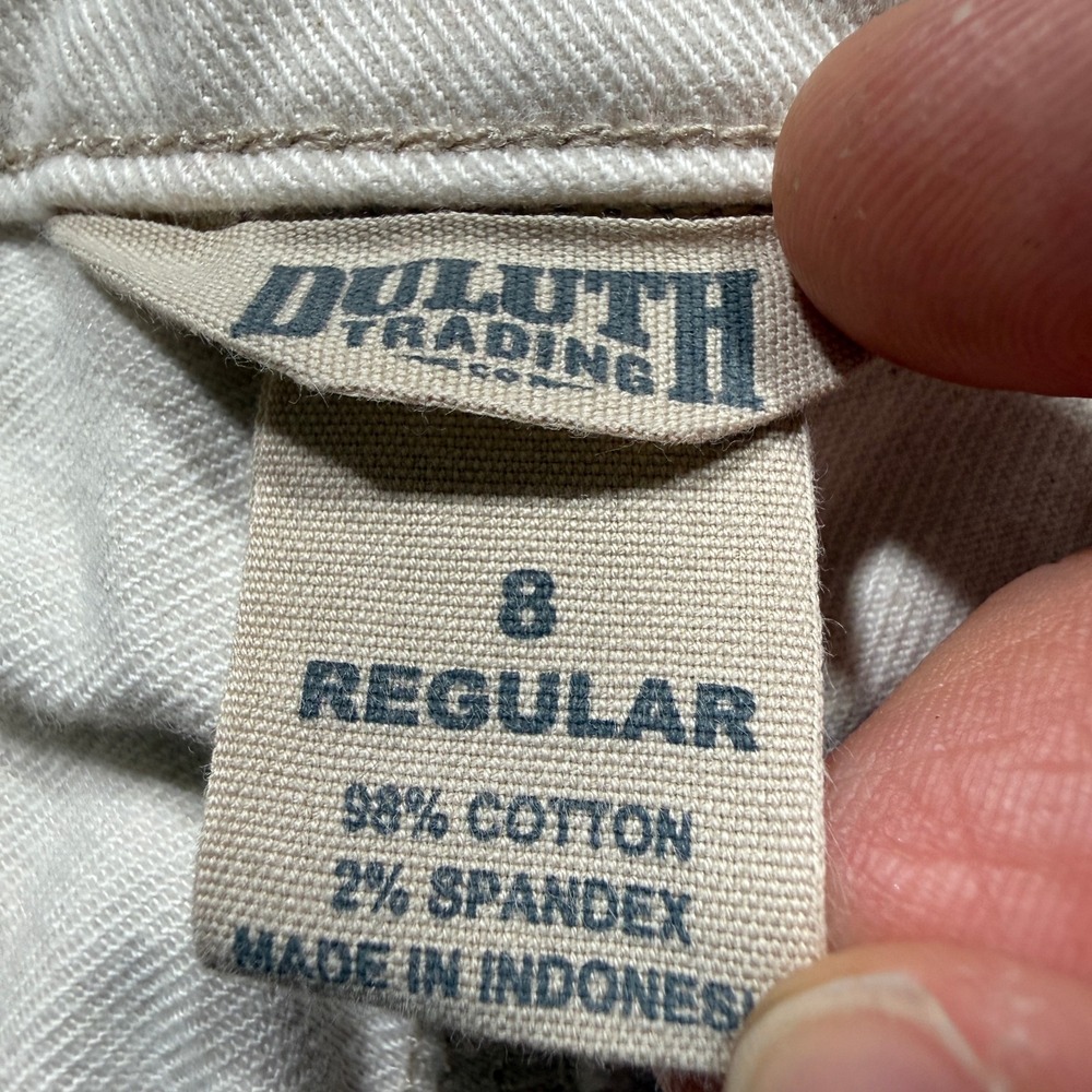 Duluth Trading Co Pants Womens 8 White Makers Studio Wide Leg Utility Stretch‎ - Picture 10 of 12
